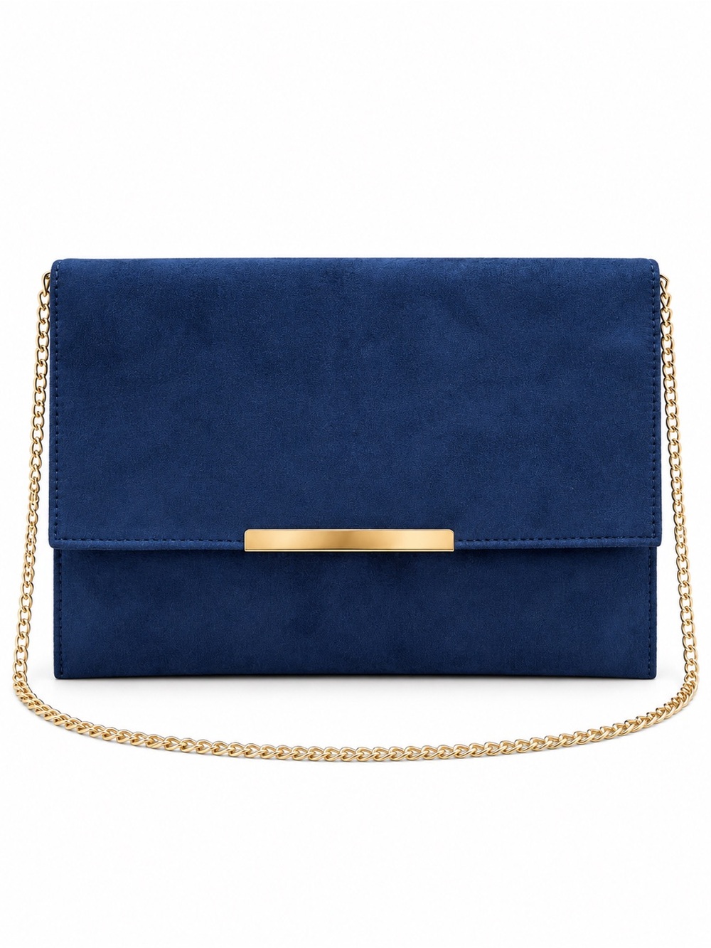 Colette by Colette Hayman Navy Blue Faux Suede Envelope Clutch Crossbody Bag